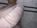筱岚高领打底衫女秋冬2023内搭女式长袖修身磨毛加厚上衣纯色棉堆堆领 粉色 XL 实拍图