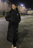 阿迪達斯（adidas）羽絨服男裝女裝 冬季新款戶(hù)外防風(fēng)運動(dòng)服連帽保暖外套長(cháng)款羽絨服 0664-情侶款-黑色-主推 M 曬單實(shí)拍圖