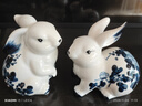 景德鎮(zhèn)陶瓷家居裝飾兔子擺件一對(duì)創(chuàng)意禮物工藝品招財(cái)風(fēng)水高檔客廳 一對(duì)兔子A款 曬單實(shí)拍圖