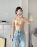 21303薄款保暖內(nèi)衣女帶胸墊低領(lǐng)秋衣發(fā)熱無痕肌底衣內(nèi)搭打底上衣 可可棕 XL【建議120-160斤】 曬單實(shí)拍圖