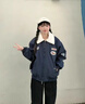 若盼棉服女款2025新款美式棒球服夾克棉衣超好看夾棉外套冬季加厚棉襖 藏青色 M 100-115斤 曬單實(shí)拍圖