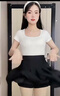 皮爾卡丹百褶裙女秋冬025新款高腰松緊大碼胖mm短裙顯瘦a字小個(gè)子jk半身 黑色(口袋款) M 曬單實(shí)拍圖