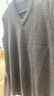 恒源祥秋冬款男士羊毛背心青中年男V領(lǐng)針織衫馬甲套頭坎肩無(wú)袖毛線(xiàn)衫 曬單實(shí)拍圖