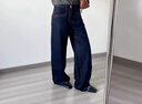 fano studios范洛Fano 復古超正版型扭縫結構高腰顯瘦闊腿牛仔褲2026夏季新款 深藍色 現貨 L 曬單實(shí)拍圖