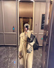恩若凡毛衣外套女秋冬長(zhǎng)款加厚針織開(kāi)衫馬海毛大衣感腰帶寬松慵懶風(fēng)開(kāi) 米白色 XL 曬單實(shí)拍圖
