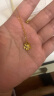 周六福黄金项链女 樱花 足金钻石项链吊坠V0611595 金重约2.89g 40+5cm  实拍图
