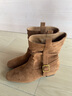 卓詩(shī)尼美拉德堆堆靴女復古尖頭2026新款春季粗跟中筒西部牛仔靴短靴 駝色 37 曬單實(shí)拍圖