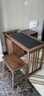 良工全實(shí)木旋轉茶桌陽(yáng)臺移動(dòng)茶臺喝茶桌椅辦公室小型茶幾燒水壺組合 黑胡桃木泡茶桌柜（1080*473*722mm) 曬單實(shí)拍圖