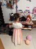 Classic Teddy女童連衣裙兒童漢服中大童裝網(wǎng)紗裙古風(fēng)裙子國(guó)潮新中式 粉色 120  曬單實(shí)拍圖
