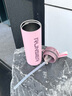 路飲者RUNSIER2024新款保溫杯女士高顏值大容量吸管水杯不銹鋼學生便攜男士直飲 C5S-淺桃粉 430ml 曬單實拍圖