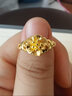 中國黃金（CHINA GOLD）黃金戒指女牡丹花送媽媽金戒指足金指環(huán)可調節送女友母親節禮物 牡丹花足金戒指（約3.8g） 曬單實(shí)拍圖