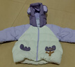 迷你巴拉冬新款男女童插肩袖連帽羽絨服寶寶厚款保暖外套 粉紫70013 90 曬單實拍圖