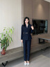 威世品秋季西裝套裝職業(yè)裝女裝酒店經(jīng)理工裝氣質(zhì)高端售樓部美容院工作服 藏藍(lán)色長袖西裝 L 建議108-117斤 曬單實(shí)拍圖