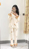 莫代爾睡衣女夏季款純棉長(cháng)袖2026新款春秋少女學(xué)生公主風(fēng)開(kāi)衫家居服套裝 D20725  L 曬單實(shí)拍圖
