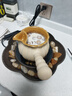 容山堂粗陶烤奶壺奶茶罐圍爐煮茶茶壺煮茶器電陶爐煮茶爐陶壺陶罐 金瓜圍爐煮茶品茗杯套裝-1 曬單實(shí)拍圖