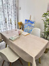 再舍正方形桌布棉麻防水小方桌布家用餐桌茶幾裝飾臺布四方桌蓋布布藝 彼岸 棉麻 120*120cm正方形桌布 曬單實(shí)拍圖