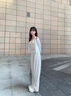 燦圖加絨波點(diǎn)糯米褲子女秋冬季高腰垂感保暖休閑褲小個(gè)子闊腿運動(dòng)衛褲 米白色 加絨 L 曬單實(shí)拍圖