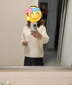 伊芙麗（eifini）蔣欣代言【100%綿羊毛】V領(lǐng)波點(diǎn)蕾絲拼接針織套頭毛衣秋新款 米白 M 160/85CM110-120斤 曬單實(shí)拍圖