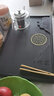 唐欣天然烏金石茶盤(pán)功夫茶臺盤(pán)單獨復古客廳家用石茶盤(pán)托盤(pán)整塊排水盤(pán) 海納百川帶圓片單茶盤(pán)50-30-3cm 曬單實(shí)拍圖