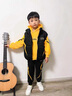 G.DUCKKIDS童裝男童套裝秋冬季加絨加厚大兒童服裝男孩冬裝衛衣棉馬甲三件套 黑色三件套 150 建議身高140-150cm11-12歲 曬單實(shí)拍圖