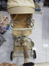semmook遛娃神器嬰兒推車(chē)0-6歲用折疊可坐可躺帶減震雙向高景觀(guān)溜娃車(chē) 香檳金皮蓬【雙餐盤(pán)】 曬單實(shí)拍圖