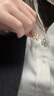 目柔 防走光胸扣四葉草胸花兩件套衣服配飾時尚免縫扣小別針 【金色+銀色】 曬單實拍圖