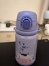 希樂(lè )兒童保溫杯帶吸管316不銹鋼水杯寶寶幼兒園學(xué)生背帶 玫瑰藍 330ml 曬單實(shí)拍圖