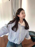 億梵莎棉服女2025新款冬季羊羔絨兩面穿羽棉襖絨服女條紋拼接棉衣厚外套 藍色兩面穿 均碼 （可聯(lián)系客服備注碼數(shù)） 曬單實拍圖