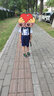 奧蒙威男童禮服套裝兒童襯衣背帶褲夏季花童主持西裝幼兒園演出服21109 白襯藍(lán)褲 130 曬單實(shí)拍圖