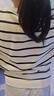 笛莎（DEESHA）笛莎童裝女童針織衫2025春秋中大童簡(jiǎn)約純色開(kāi)衫外套 黑白條紋150 曬單實(shí)拍圖