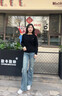 Burwilde國際品牌25春秋新款針織開(kāi)衫女圓領(lǐng)長(cháng)袖外搭毛衣時(shí)尚燙鉆氣質(zhì)精紡 黑色 XL 建議體重125-150斤 曬單實(shí)拍圖