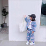 G.DUCKKIDS童裝女童套裝春秋季2024新款兒童牛仔套裝小女孩外套褲子兩件套 藍(lán)色 100 適合身高90-100cm年齡3-4歲左 曬單實(shí)拍圖
