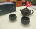 璽翰雅（ROYHOYE）宜興紫砂壺原礦浮雕西施壺純手工茶壺高檔泡茶壺套裝紫砂功夫茶具 浮雕西施黑金砂一壺兩杯 曬單實(shí)拍圖