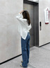 Calvin KleinJeans四季款女士休閑復(fù)古ck高腰闊腿版洗水微彈牛仔褲J221000 高腰闊腿版-牛仔淺藍(lán)-1A4 29 165/74A（2.1尺）70CM 曬單實(shí)拍圖