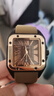 古歐（GUOU）手表女時(shí)尚小眾復古方形簡(jiǎn)約氣質(zhì)高中女學(xué)生休閑皮帶石英女士腕表 棕色小盤(pán) 曬單實(shí)拍圖