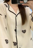 浪莎甜美睡衣女開衫套裝韓版長(zhǎng)袖可外穿家居服網(wǎng)紅風(fēng)寬松女家居服 XL 曬單實(shí)拍圖