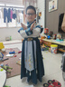 小淘孩男童漢服春秋兒童古裝唐裝長(cháng)袖中國風(fēng)中秋演出服表演服 青色130 曬單實(shí)拍圖