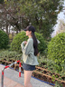 波司登（BOSIDENG）國標時尚防曬衣女冰絲高倍防紫外線蝙蝠袖百搭開衫斗篷式潮流外套 灰綠4182 S 160/84A 曬單實拍圖