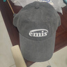 EMIS帽子女炭灰色棒球帽復古大頭圍鴨舌帽男時(shí)尚休閑運動(dòng)帽女神禮物 新標染料棒球帽-炭黑色 曬單實(shí)拍圖