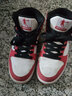 喬丹中高幫板鞋輕便休閑鞋新年本命年紅色板鞋運動(dòng)鞋男鞋 曬單實(shí)拍圖