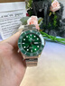 勞力士王子瑞士正品手表男士自動(dòng)機械表夜光防水大氣時(shí)尚商務(wù)精鋼綠水鬼男表 本色綠面 41mm 曬單實(shí)拍圖