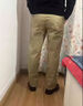 JEEP SPIRIT吉普純棉休閑褲男士春秋冬季男褲2025新款寬松直筒中年高腰長(cháng)褲子 卡其色  厚款 34 (腰圍2尺65) 曬單實(shí)拍圖