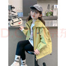 【女童沖鋒衣風(fēng)衣外套】2025新款風(fēng)衣女孩連帽上衣兒童薄款上衣 LXH-W2357【綠色】 170cm 曬單實(shí)拍圖