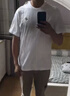 阿迪達斯adidas 純色卡通繡標運動(dòng)寬松圓領(lǐng)短袖T恤 男款 白色  L 曬單實(shí)拍圖