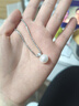 周大生*DC碎銀子珍珠吊墜項鏈純銀輕奢素珠鎖骨鏈生日禮物送女友 曬單實拍圖