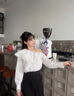 ELLE【100%棉】白色度假風(fēng)鏤空無袖掛脖連衣裙女2024夏季新款小眾設(shè)計(jì) 白色 S 曬單實(shí)拍圖
