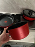 特福（Tefal）鍋具套裝百變鍋可拆卸煎炒鍋有鈦不粘鍋六件套千葉玫瑰紅 曬單實(shí)拍圖