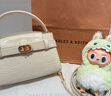 CHARLES&KEITH鱷魚(yú)紋凱莉包手提斜挎婚包包女包生日禮物CK2-50270880-1 Ivory象牙色 S 曬單實(shí)拍圖