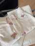 俞兆林牛仔褲女2025秋季新款少女感小熊刺繡蝴蝶結(jié)印花直筒早秋 白色+腰帶  XS 【70-80斤】 曬單實(shí)拍圖