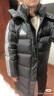 阿迪達斯 （adidas）羽絨服男冬季保暖外套加厚鴨絨長款羽絨服 黑/白01T M  曬單實拍圖